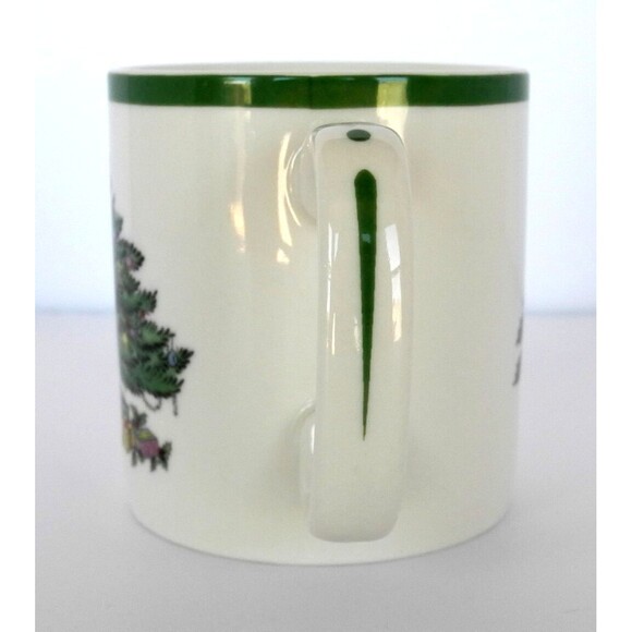 Spode Christmas Tree Holly Mug - Ivory Holiday Coffee Cup 1938 - S3324-A12 - Picture 5 of 7